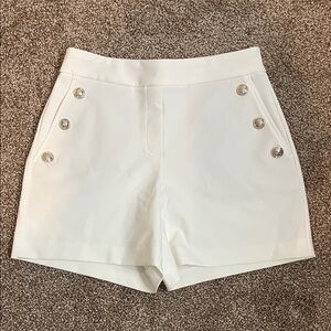 Rachel Zoe Women’s Ivory Color High Waist Shorts with Button Accents Size 4